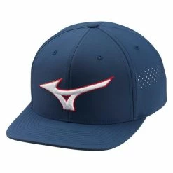 Mizuno Tour Flat Snapback Hat -Outlet Golf Rangefinders Store 2021 20mizuno 20flat 20snapback 20hat 20navy 20red