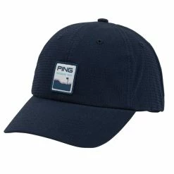 Ping Flagstick Adjustable Hat 2022 -Outlet Golf Rangefinders Store 2022 20ping 20flahstick 20hat 20navy 20front