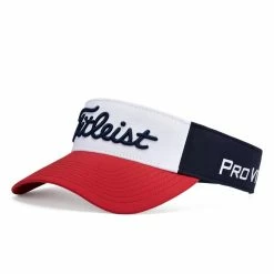 Titleist Tour Performance Visor 2023 -Outlet Golf Rangefinders Store 2023 titleist tour performance visor red navy white