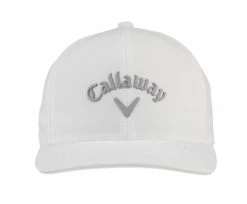 Callaway Men's Stretch Fit Fitted Golf Hat 2023 -Outlet Golf Rangefinders Store 5223033 hw cg stretch fit wht 23 front23