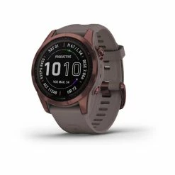Outlet Golf Rangefinders Store 32 Garmin Fenix 7S GPS Watch Sapphire Solar, Dark Bronze Titanium W/Shale Gray Band