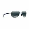 Maui Jim Guardrails Polarized Sunglasses Silver Frame Neutral Grey Lens 1 Maui Jim Guardrails Polarized Sunglasses Silver Frame Neutral Grey Lens -Outlet Golf Rangefinders Store guardrails 20silver