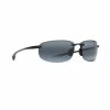 Maui Jim Hookipa Polarized Sunglasses Gloss Black Frame Neutral Grey Lens -Outlet Golf Rangefinders Store hoopika 20black