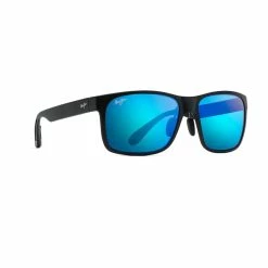 Maui Jim Red Sands Polarized Sunglasses Matte Black Frame Blue Hawaii Lens
